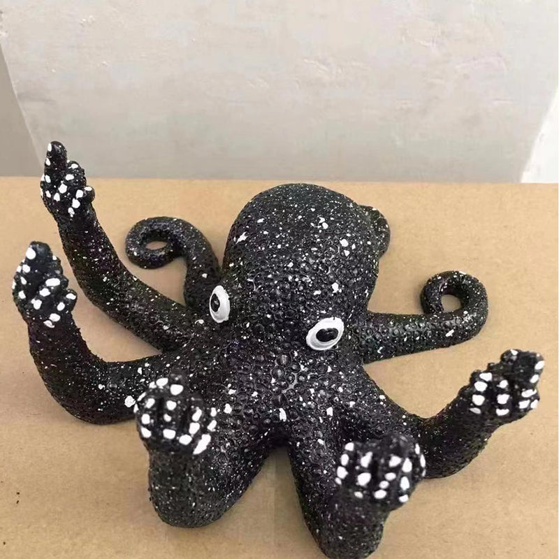 Anger octopus Creative Home Decoration Interior Art Desktop Decoration Halloween Resin Crafts Decorative Figurines