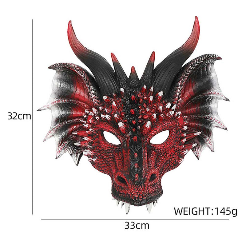 Animal Dragon Mask Cosplay Latex Masks Helmet Masquerade Halloween Party Costume Props