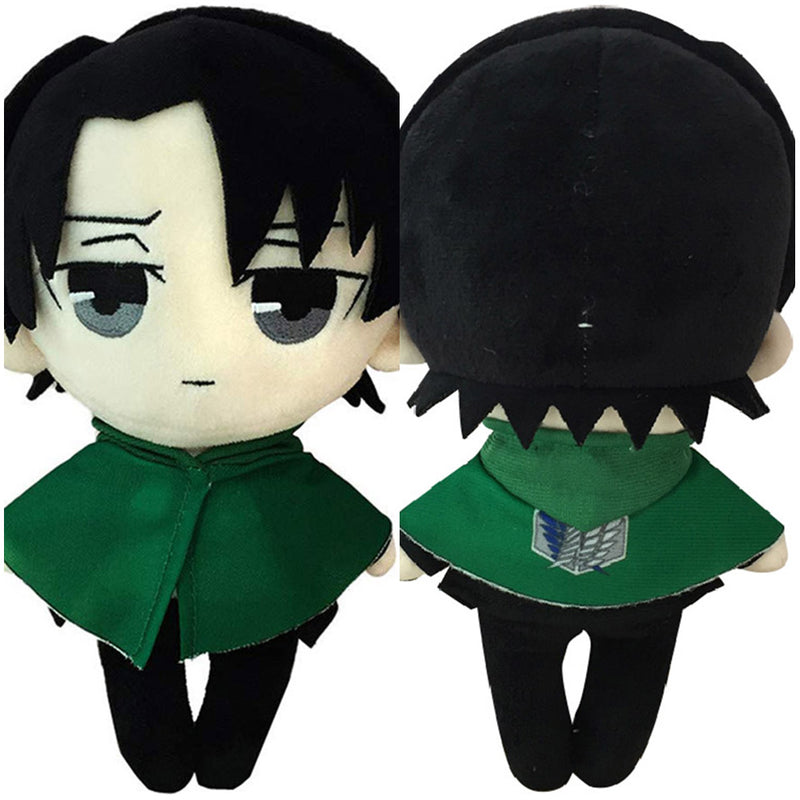 Anime Attack on Titan Levi Ackerman Cosplay Plush Doll Toy Cute Soft Stuffed Pillow Kids Gifts 20cm