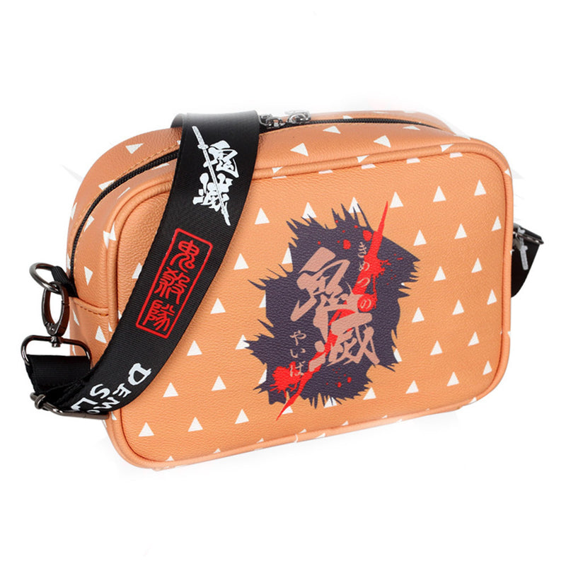 Anime Demon Slayer Agatsuma Zenitsu Cosplay Bag Stundent Canvas Shoulder Messenger Bag Crossbody Bag