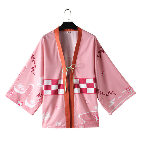 Anime Demon Slayer Urokodaki Sakonji Cosplay Costume Men Kimono Lace-up Cardigan Jackets Home