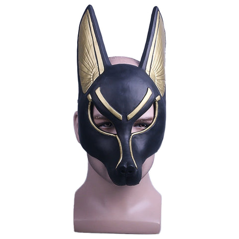 Anubis Cosplay Mask Costume Accessories Head Masquerade PVC Masks Halloween Carnival Party Boys Men Adult Props