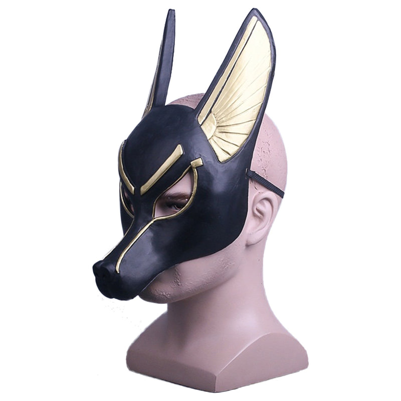 Anubis Cosplay Mask Costume Accessories Head Masquerade PVC Masks Halloween Carnival Party Boys Men Adult Props