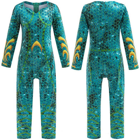 SeeCosplay Aquaman and the Lost Kingdom Mera Kdis Children Cosplay Costume Jumpsuit Fancy Outfit Halloween Carnival Suit