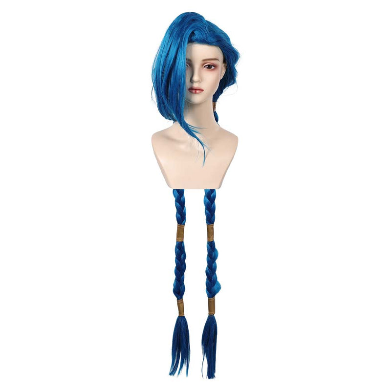 Arcane Season 2 Jinx cos Cosplay Wig Heat Resistant Synthetic Hair Carnival Halloween Party Props Wig