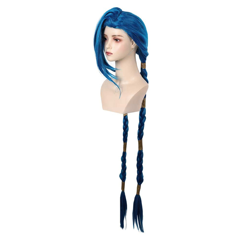 Arcane Season 2 Jinx cos Cosplay Wig Heat Resistant Synthetic Hair Carnival Halloween Party Props Wig