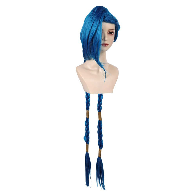 Arcane Season 2 Jinx cos Cosplay Wig Heat Resistant Synthetic Hair Carnival Halloween Party Props Wig