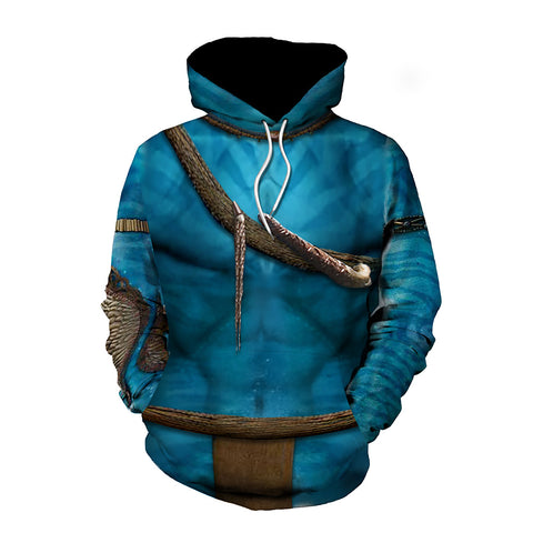 Avatar Jake Sully Cosplay Hoodie 3D Printed Hooded Sweatshirt Men Women Casual Streetwear Pullover