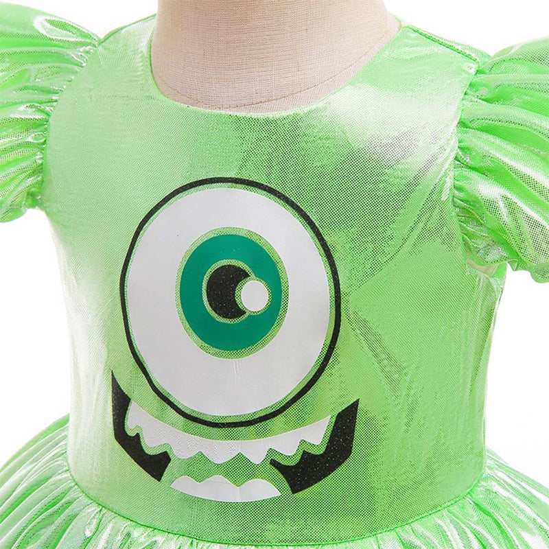 SeeCosplay Kids Girls Monsters University Mike Cosplay Costume Dress Outfits Halloween Carnival Party Suit GirlKidsCostume