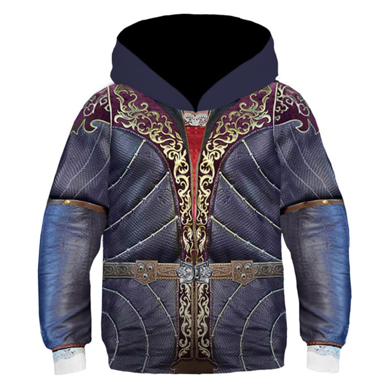 SeeCosplay Baldur's Gate Astarion Kids Children Cosplay Printed Hoodie Hooded Sweatshirt Casual Pullover Hoodie