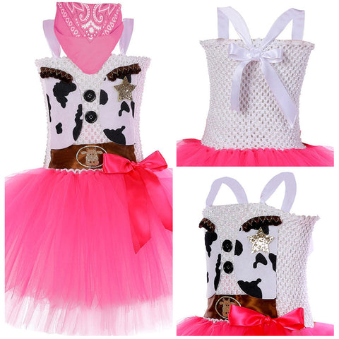 SeeCosplay Kids Children Cowgirl  TuTu dress Cosplay Costume Outfits Fantasia Halloween Carnival Party Disguise Suit GirlKidsCostume