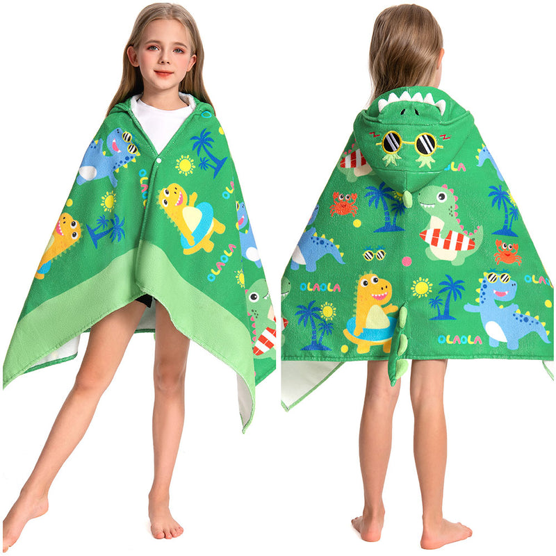 Beach Dinosaur Print - Children's Beach Towel Series - OLAOLA Original Design