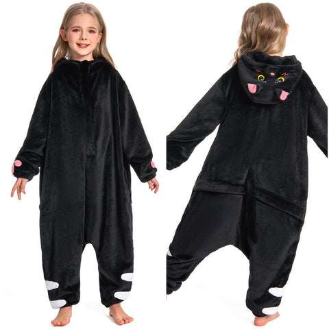 Black Cat - child animal series onesie - OLAOLA Original designr