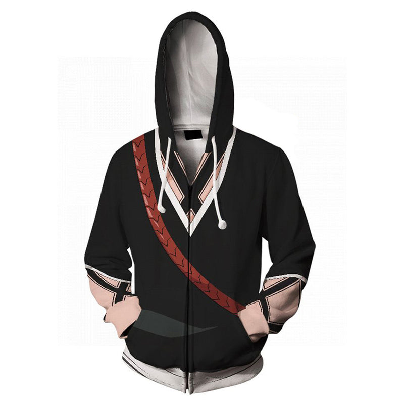 Bleach Kurosaki Ichigo Cosplay Hoodie 3D Printed Hooded Sweatshirt Men Women Casual Streetwear Pullover Zip Up Jacket Coat