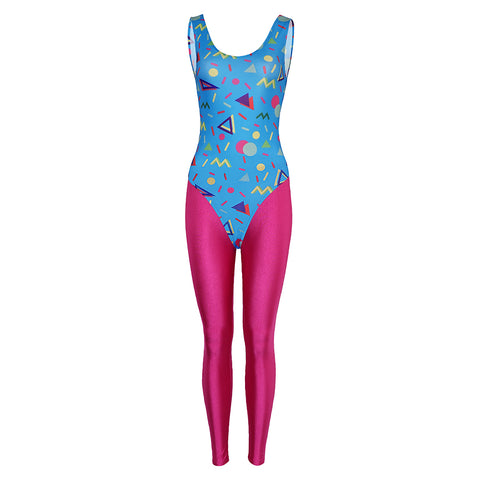 bodysuit Cosplay Costume Outfits Halloween Carnival Suit 80s women