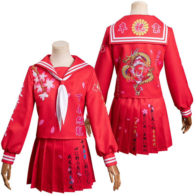 Bosozoku Cosplay Costume Japanese School Uniform Skirts Outfits Halloween Carnival Suit