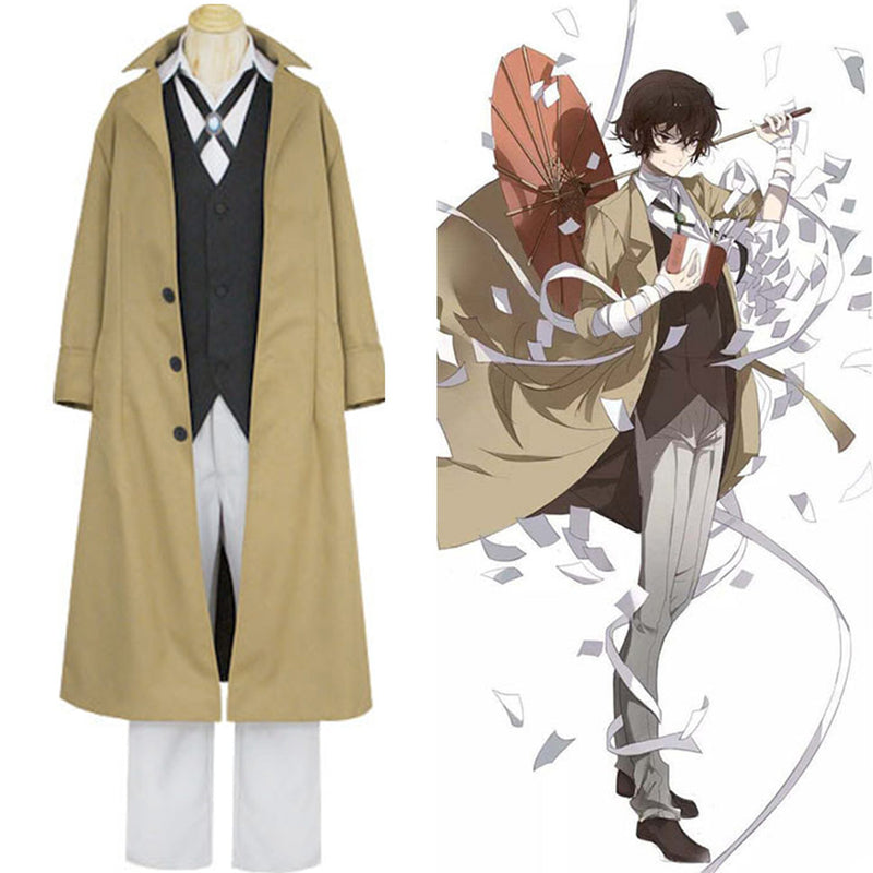 Bungo Stray Dogs Dazai Osamu Cosplay Costume Outfits Halloween Carnival Suit