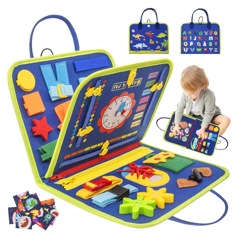 Busy Board for Toddlers Travel Activity: Airplane Montessori Toys 3 4 5 6 Year Old Boy Sensory Learn