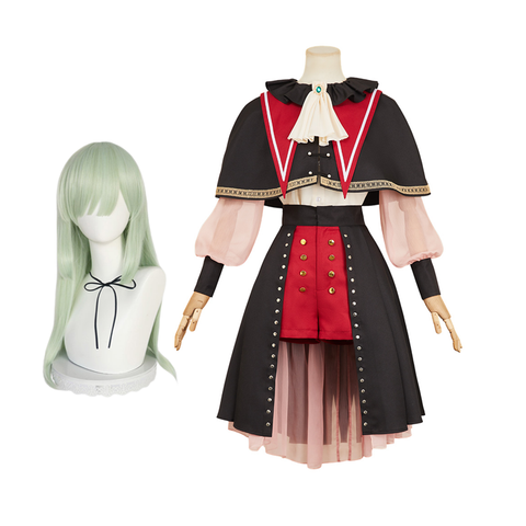 Bang Dream Wakaba Mutsumi Cosplay Costume For Adult Female Black Red Outfits Halloween Costume
