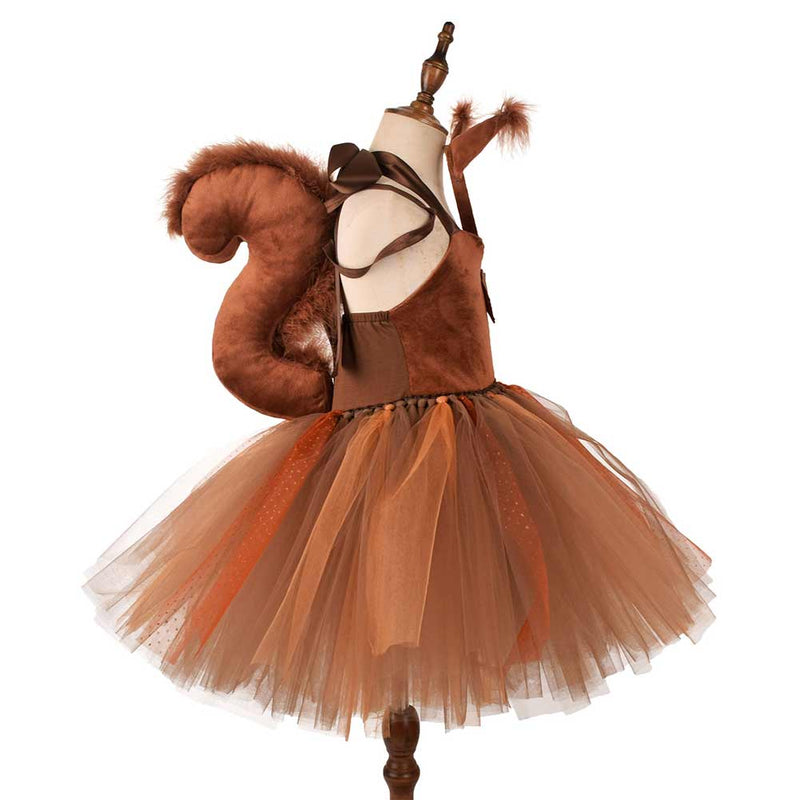 SeeCosplay Squirrel Dress Kids Girls Cosplay Costume Dress Halloween Carnival Party Suit GirlKidsCostume