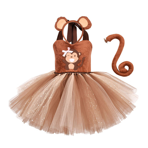 SeeCosplay Animal Monkey TuTu Dress Cosplay Costume Outfits Halloween Carnival Party Disguise Suit