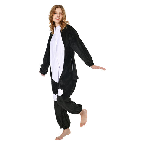 Cartoon Animal Penguin Pajamas Onesies Sleepwear Flannel Jumpsuits Outfits Halloween Carnival Suit