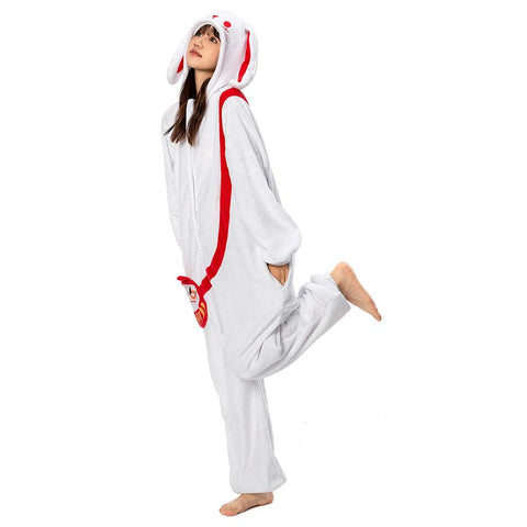 Cartoon Animal Rabbit Pajamas Onesies Sleepwear Flannel Jumpsuits Outfits Halloween Carnival Suit