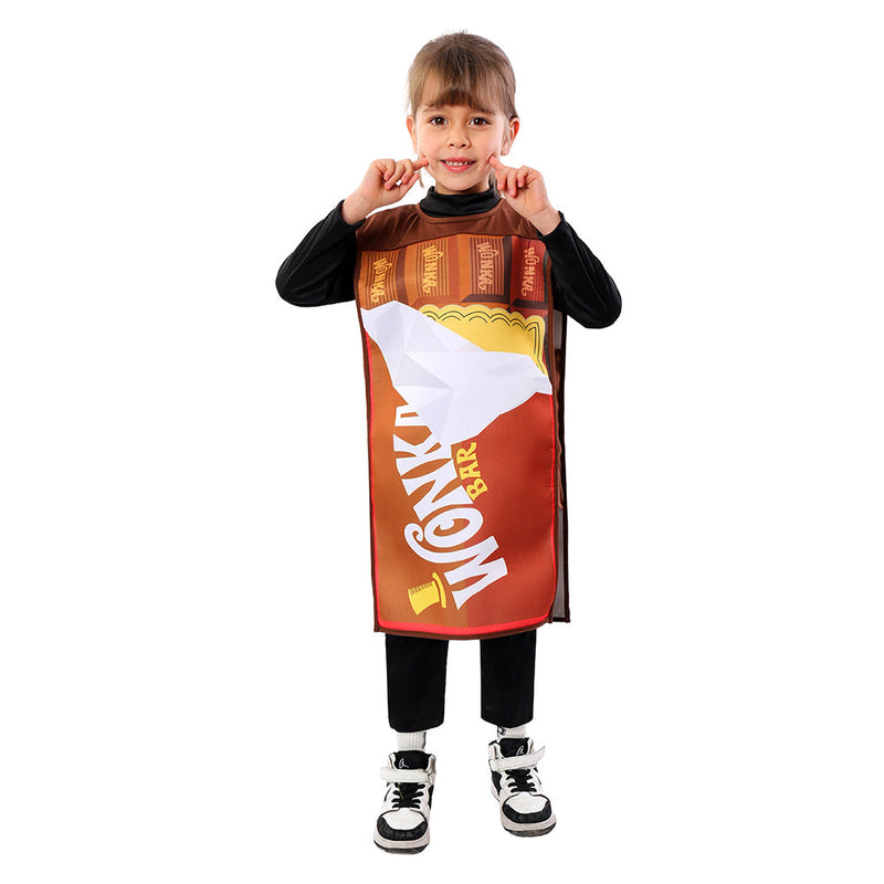 SeeCosplay Charlie and the Chocolate Factory Movie Kids Children Chocolate Cosplay Costume Smock Outfits Halloween Carnival Suit