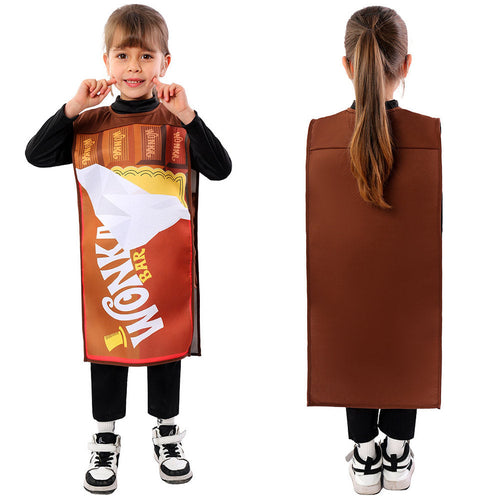 Charlie and the Chocolate Factory Movie Kids Children Chocolate Cosplay Costume Smock Outfits Halloween Costume BoysKidsCostume