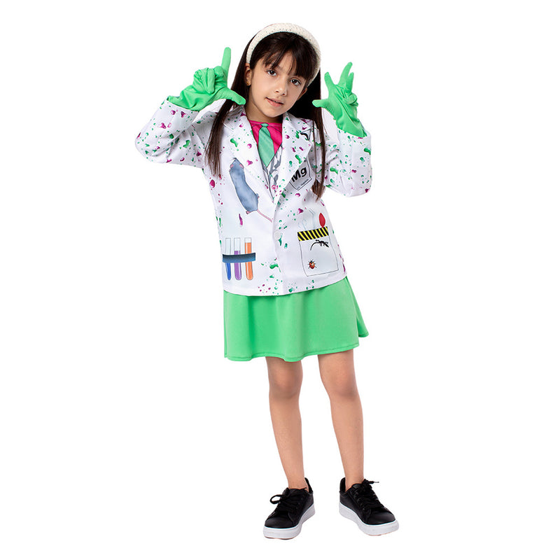 Child Scientists cosplay Costume Outfits Halloween Carnival Suit