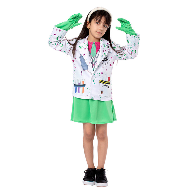 Child Scientists cosplay Costume Outfits Halloween Carnival Suit