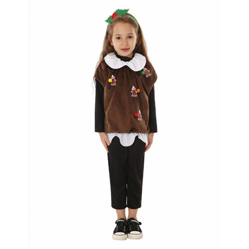 Christmas Costume: Kids Children Brown Candy Chocolate Cosplay Costume Outfits Halloween Costume BoysKidsCostume