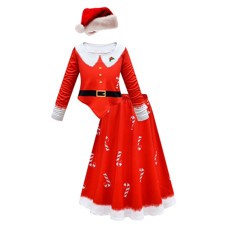 Christmas Santa Claus dress Cosplay Costume Dress Outfits Halloween Carnival Suit