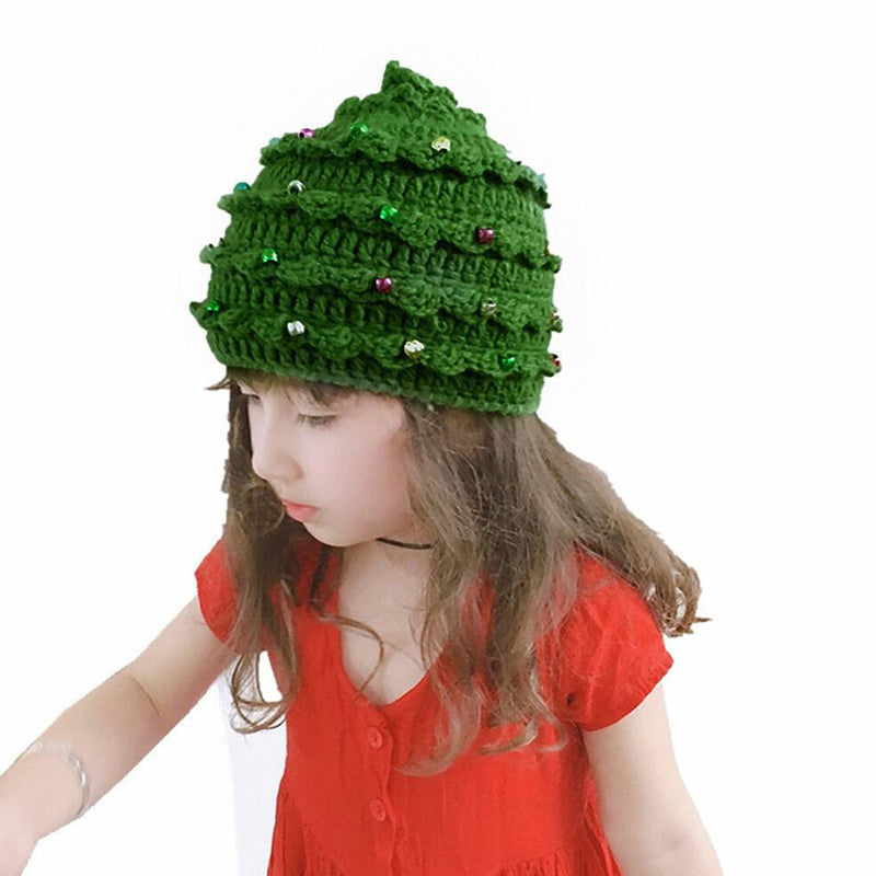 Christmas Tree Knitted Beanie Hat Mens And Womens Cold Hat Christmas Adult Knitted Woolen Hat Beanie Running Hats