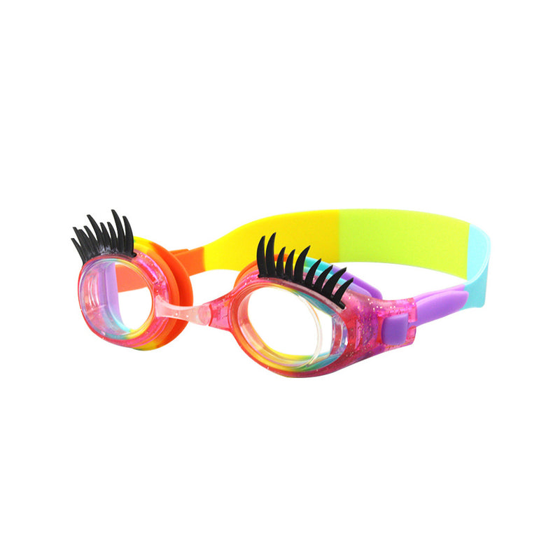 colored eyelash children‘s swimming goggles