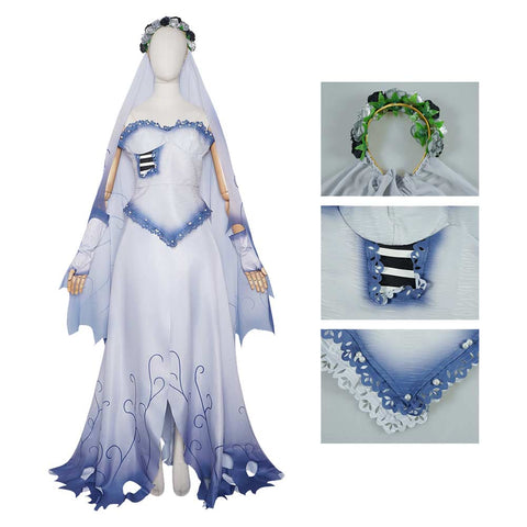 Corpse Bride  Cosplay Costume For Adult Man Female Halloween Costume
