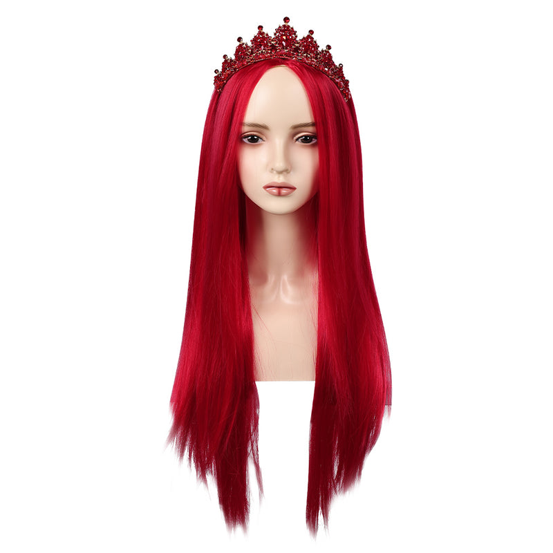 cos Descendants Queen of Hearts Wig Headband  Halloween Carnival Costume Accessories