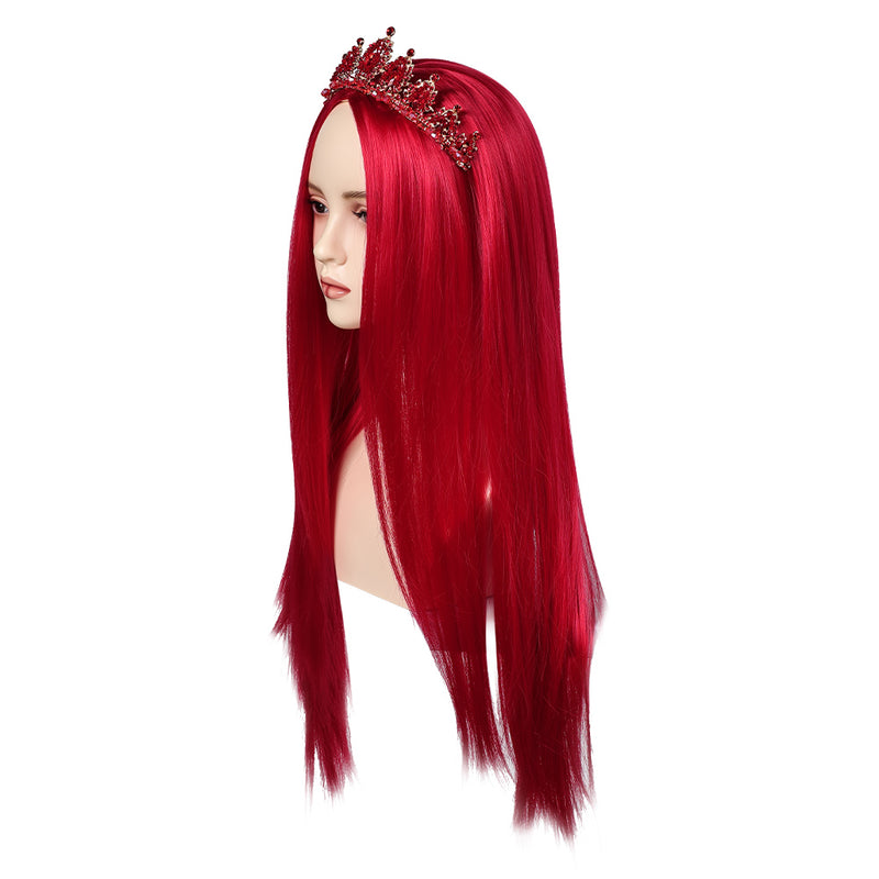 cos Descendants Queen of Hearts Wig Headband  Halloween Carnival Costume Accessories