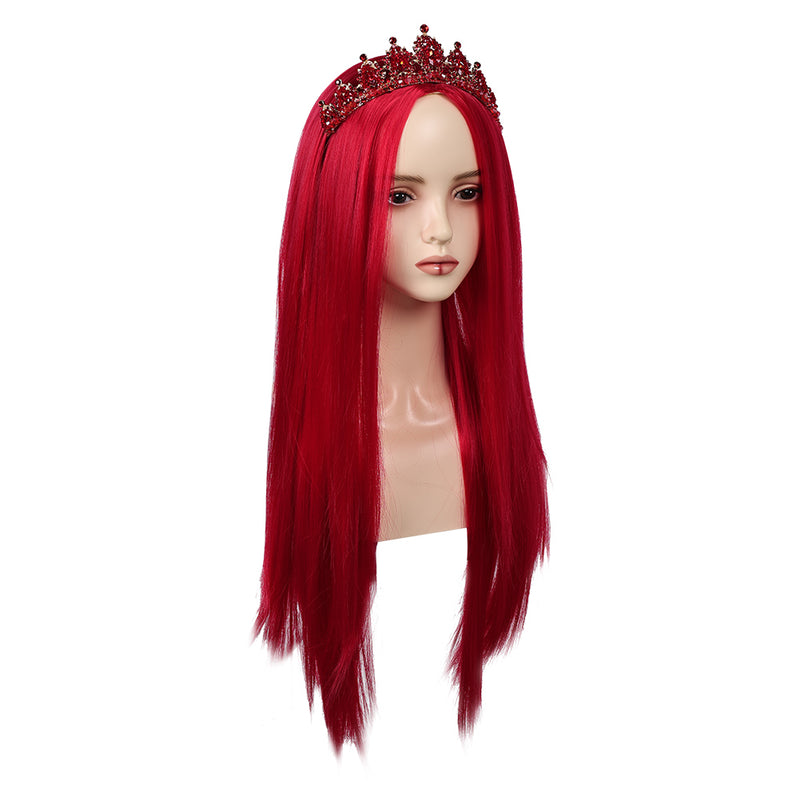 cos Descendants Queen of Hearts Wig Headband  Halloween Carnival Costume Accessories