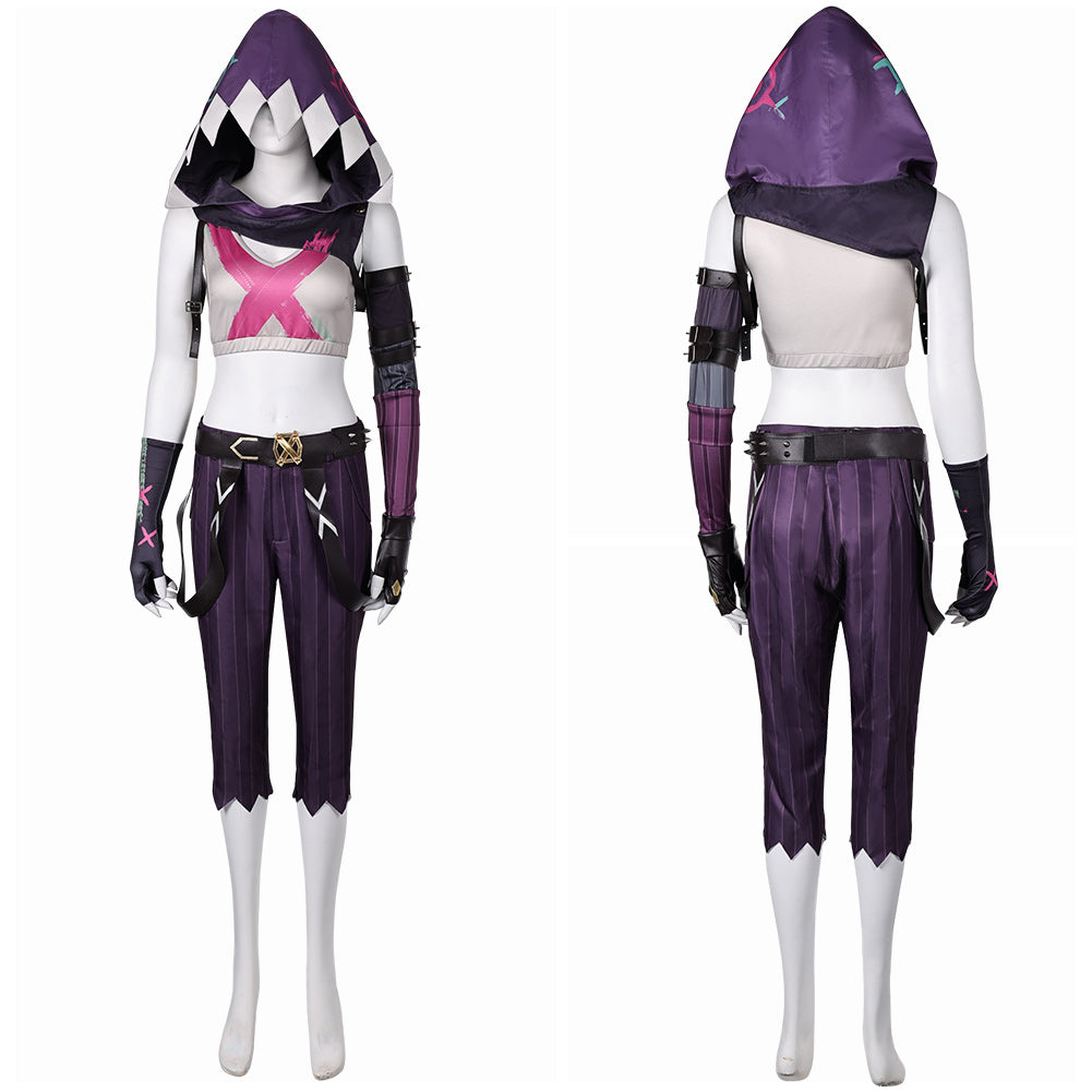 Jinx Outift Jinx League of Legends: Arcane-Jinx Hood Suit Jinx Cosplay Costume ...