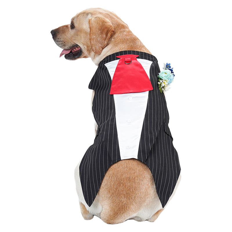 Cosplay Costume Outfits Halloween Carnival Party Suit Pet Tuxedo Tie Stripe