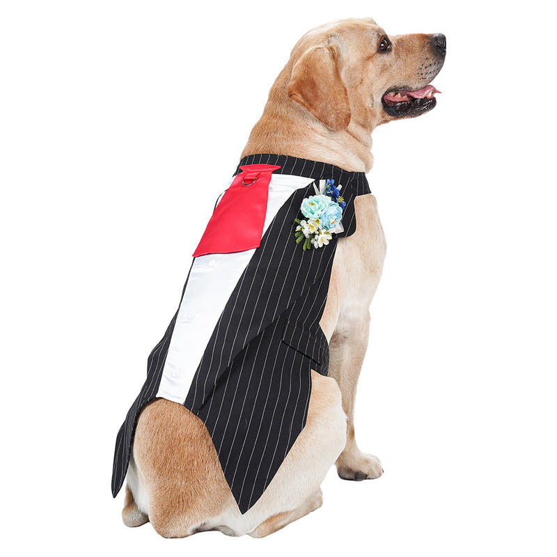 Cosplay Costume Outfits Halloween Carnival Party Suit Pet Tuxedo Tie Stripe