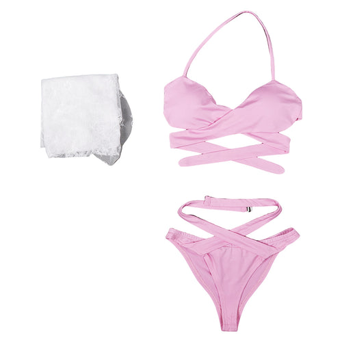 Cosplay Costume Outfits Halloween Carnival Suit Aerith beach swimwear Final Fantasy Final FantasyFF7EC swimsuit