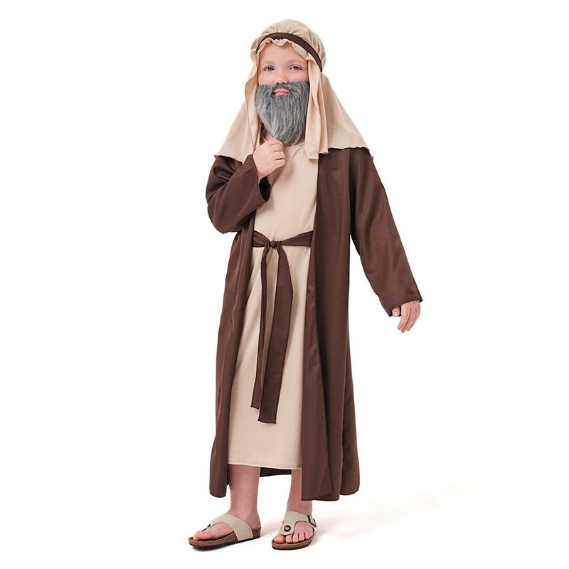 Cosplay Costume Outfits Halloween Carnival Suit Arab Brown Grandpa