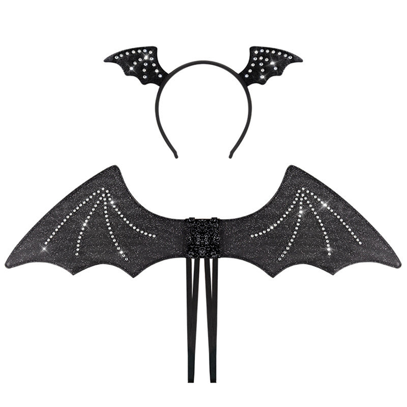 Cosplay Costume Outfits Halloween Carnival Suit Bat Wings Headband Set