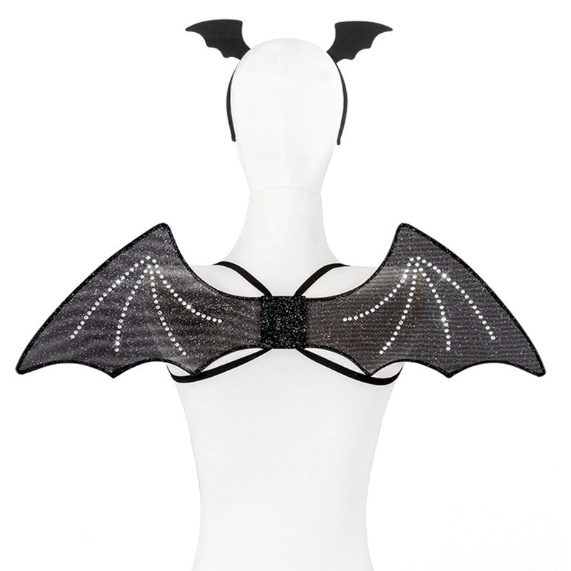 Cosplay Costume Outfits Halloween Carnival Suit Bat Wings Headband Set