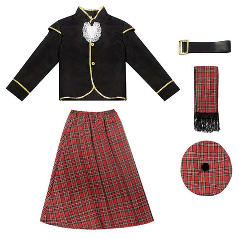 Cosplay Costume Outfits Halloween Carnival Suit Boys Scottish skirt