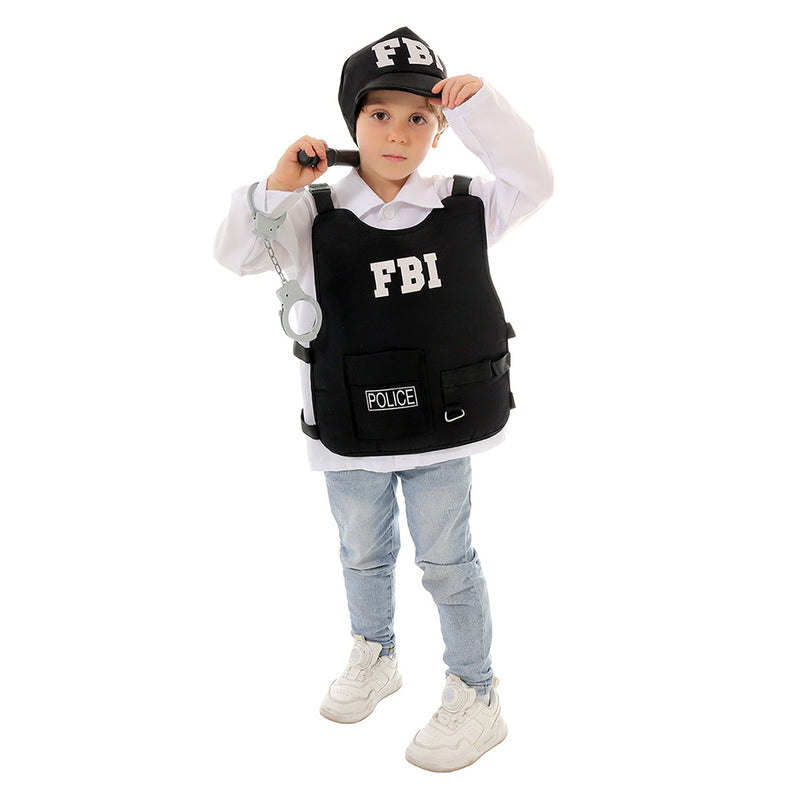 Cosplay Costume Outfits Halloween Carnival Suit Children‘s police FBI