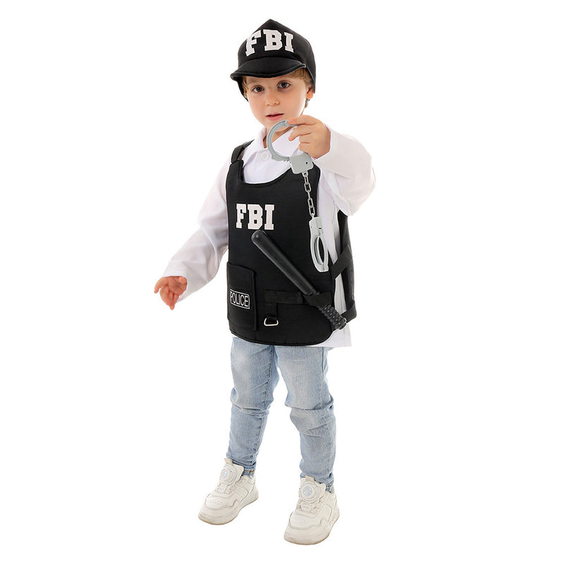 Cosplay Costume Outfits Halloween Carnival Suit Children‘s police FBI