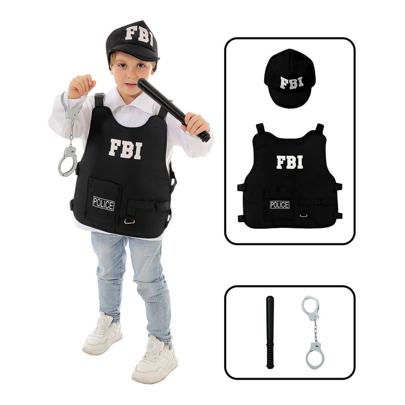 Cosplay Costume Outfits Halloween Carnival Suit Children‘s police FBI